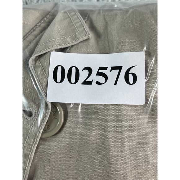 American Eagle Jacket Womens Small Tan Khaki Button Front Zip Hooded Parka Coat - Picture 7 of 7